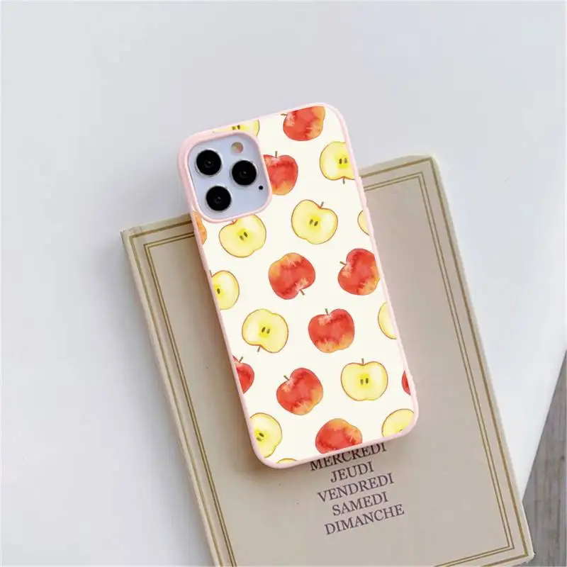

Lemon Cactus Peach Phone Case Candy Color for iPhone 6 6S 7 8 11 12 XS X SE 2020 XR mini pro Plus MAX funda