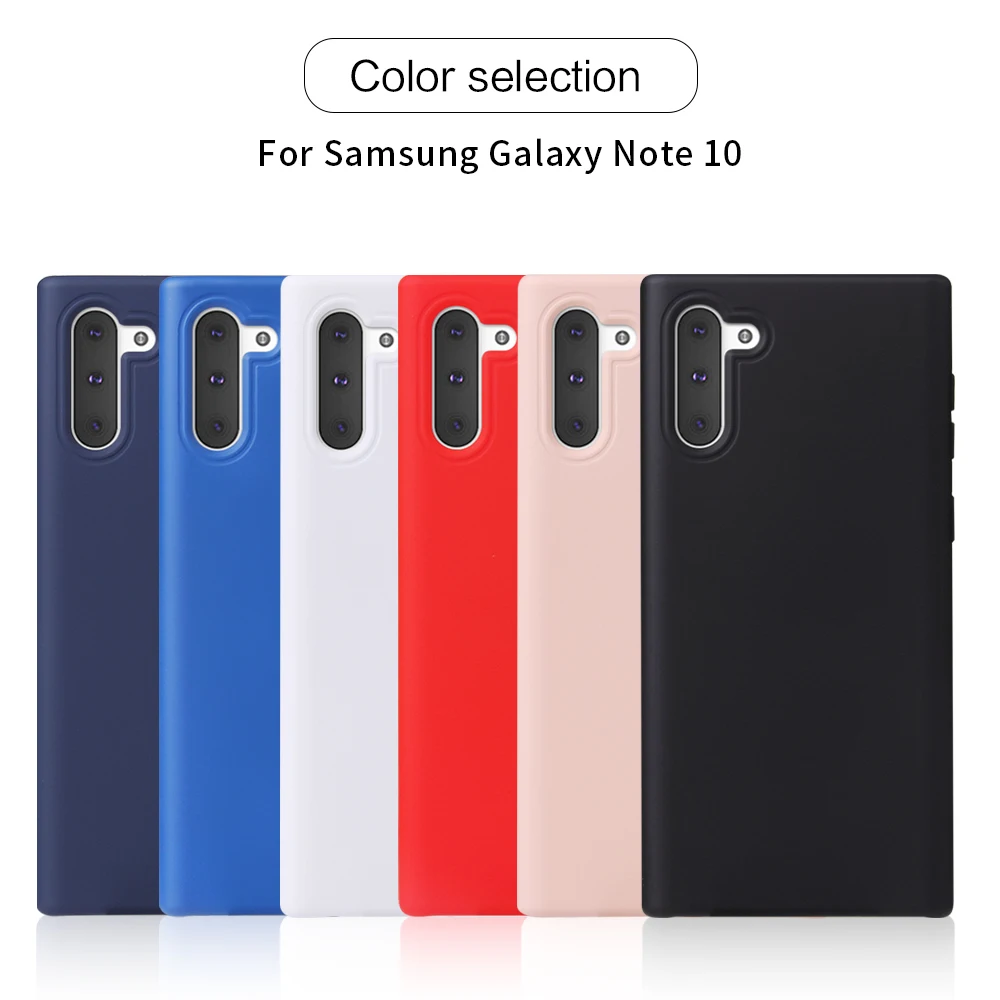 Чехол для samsung Note 10 Pro ультратонкий однотонный силиконовый чехол телефона Etui Galaxy