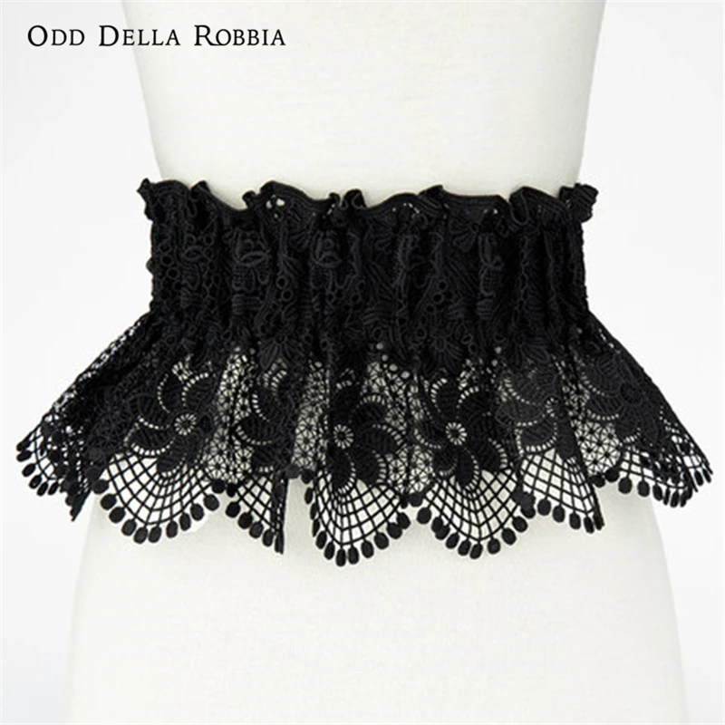 

OddDellaRobbia 2021 Women's Summer Fashion Clothing Accessories Lace Girdle Shirt Dress T-Shirt PU Leather High Waist Belt 1334
