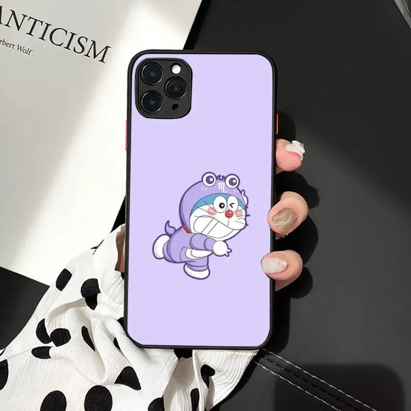 

Cute Doraemon constellation Phone Cases Matte Transparent for iPhone 7 8 11 12 s mini pro X XS XR MAX Plus cover funda