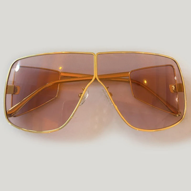 2020 New Rectangle Sunglasses Women Men Fashion Oversized Metal Frame Retro Shades Male Oculos UV400