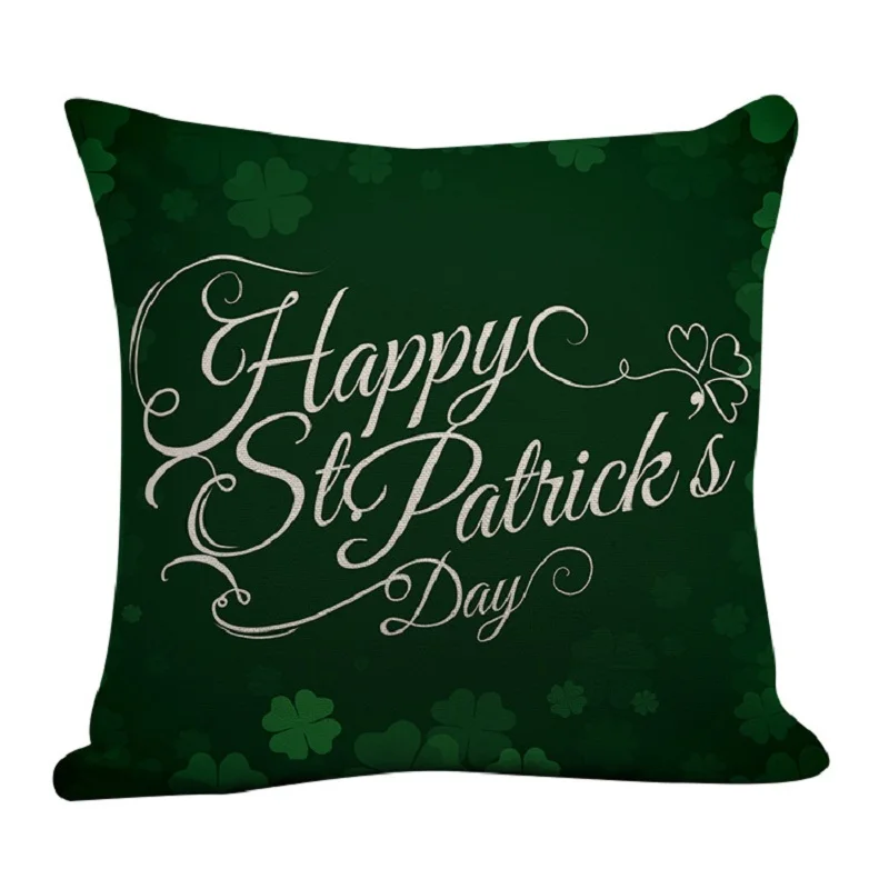 Новинка чехол для подушки на День Святого Патрика Подарки компании льняные
