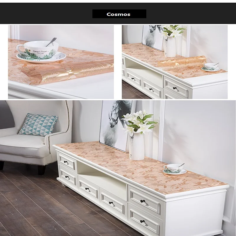 

Table coffee table pads colored plastic pvc crystal plate nordic waterproof oil-proof disposable wash ironing tablecloth
