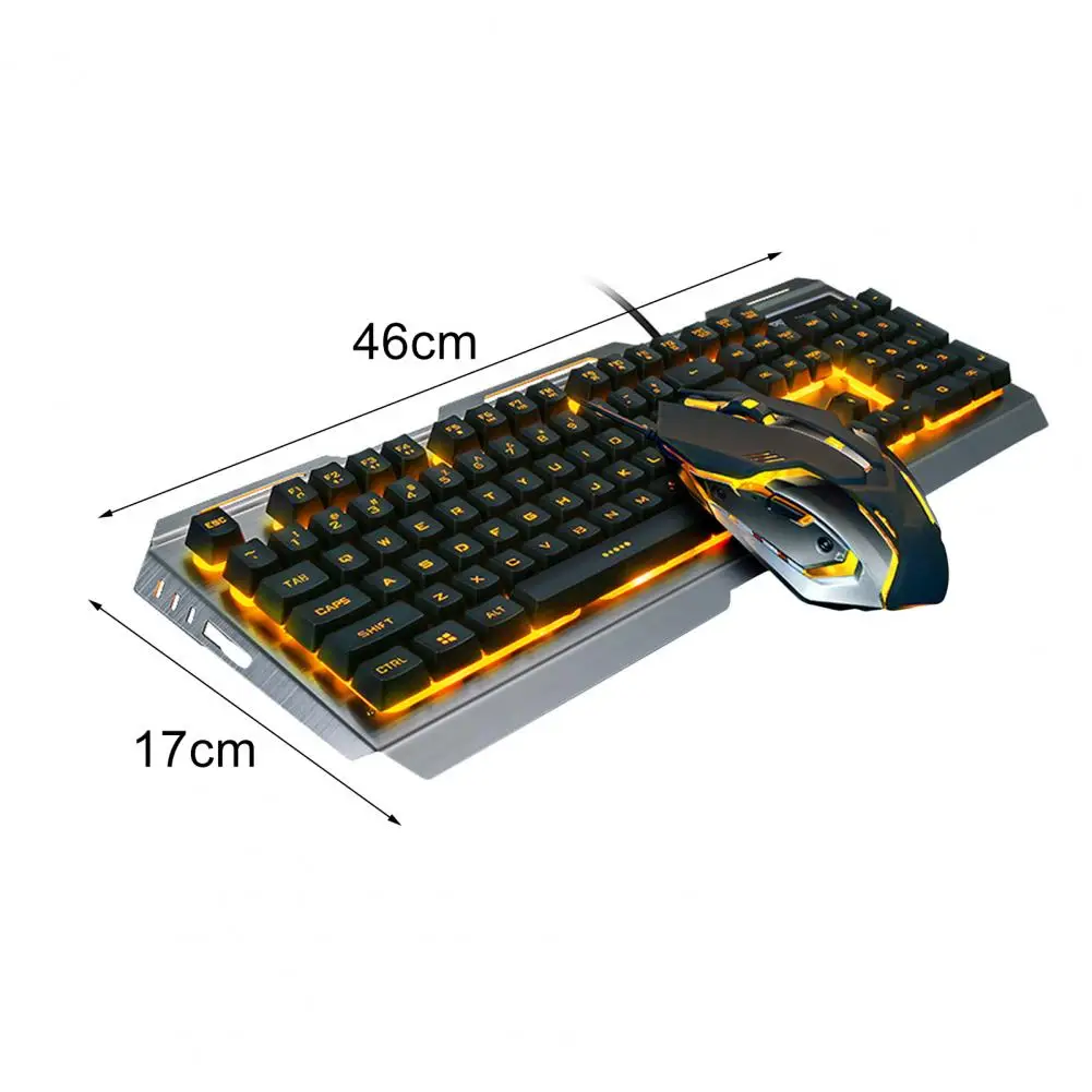 

Gaming keyboard and Mouse Wired mechanical feeling keyboard Gamer kit Silent 3200DPI Gaming Mouse Set for PC Laptop