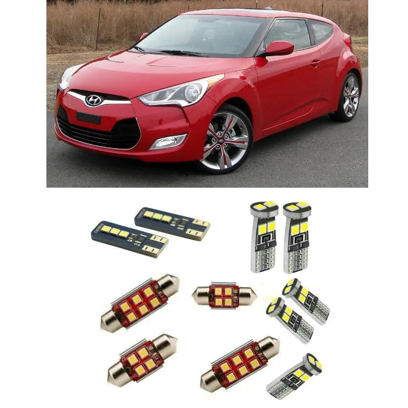 

Автомобильные аксессуары, яркий набор для Hyundai Veloster 2011 и выше 8pc, без ошибок, белый 6000K