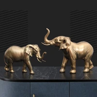 nordic couple elephant statue for home living room office hotel decoration tabletop animal modern business decor crafts
