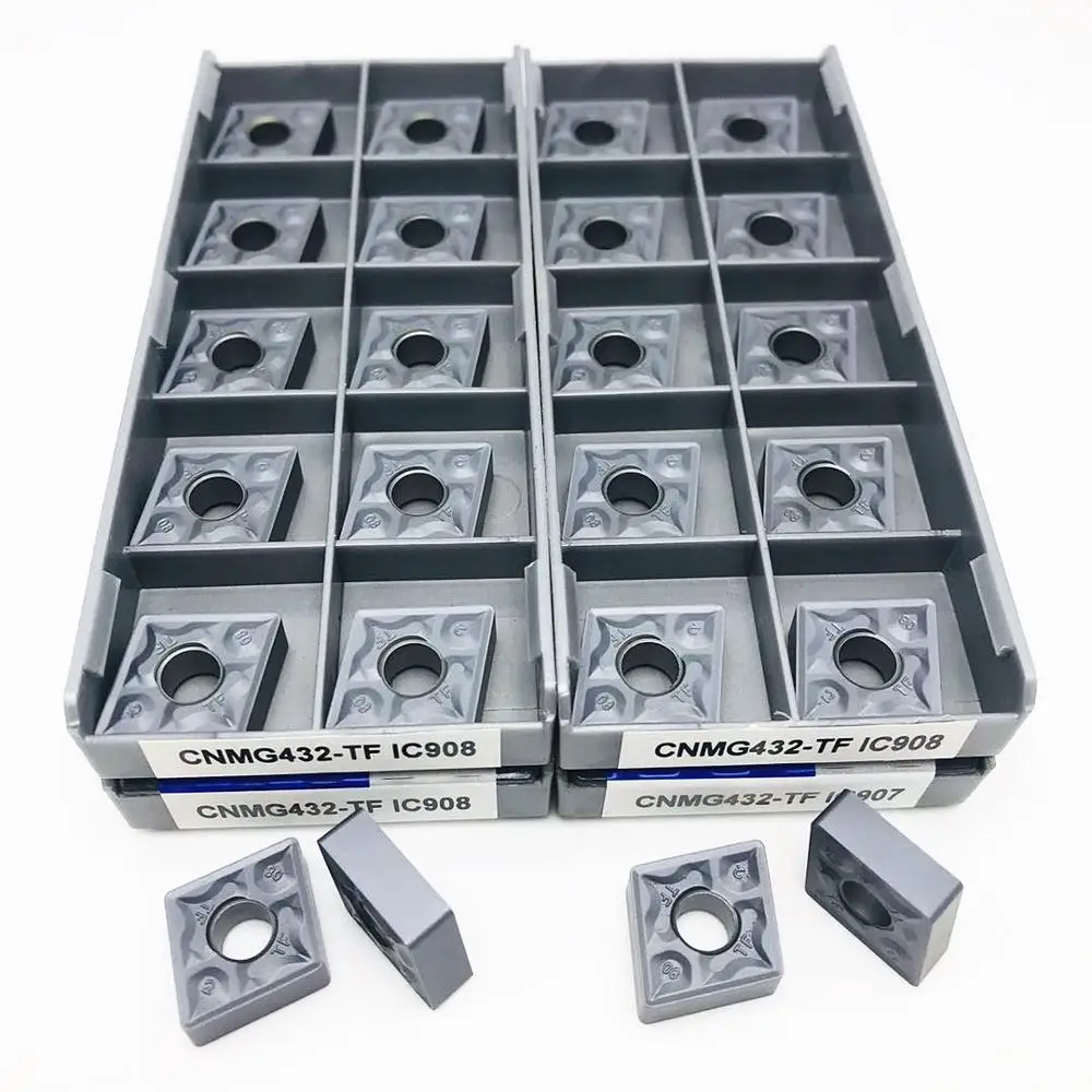 

Пластина для токарного станка CNMG120408 TF IC907 IC908, твердосплавная токарная пластина CNMG 120408
