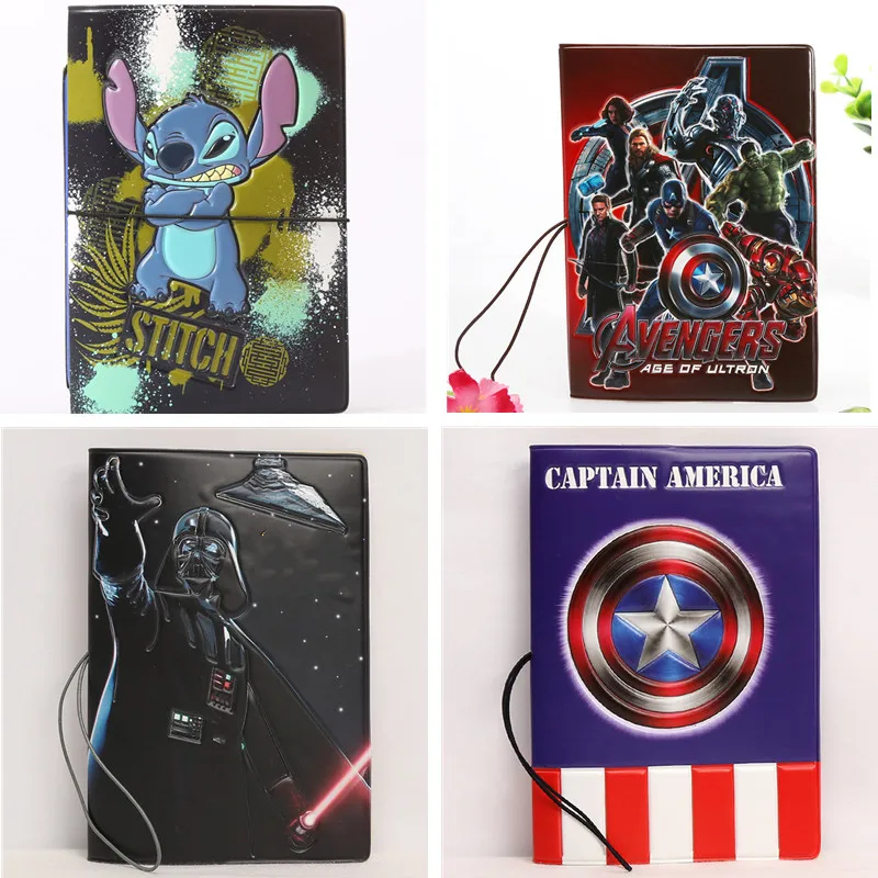 Чехол для паспорта мальчиков и девочек с рисунком из мультфильма Marvel|Держатели
