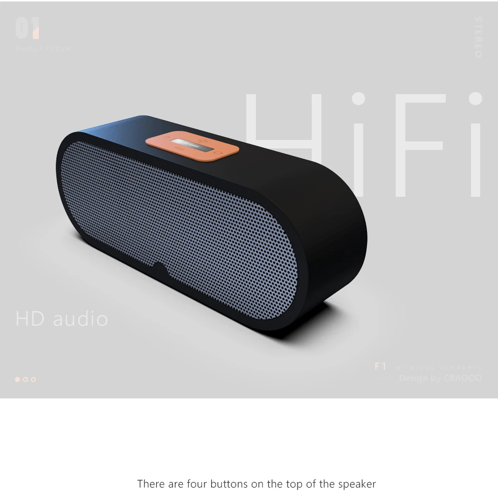 CBAOOO F1 Bluetooth динамик портативный беспроводной динамик звуковая система 3D стерео музыка объемная Поддержка Bluetooth