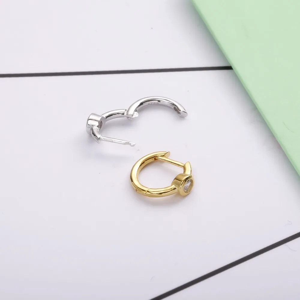 SHADOWHUNTERS подлинный обруч из стерлингового серебра 925 пробы серьги Huggie Femme серебро