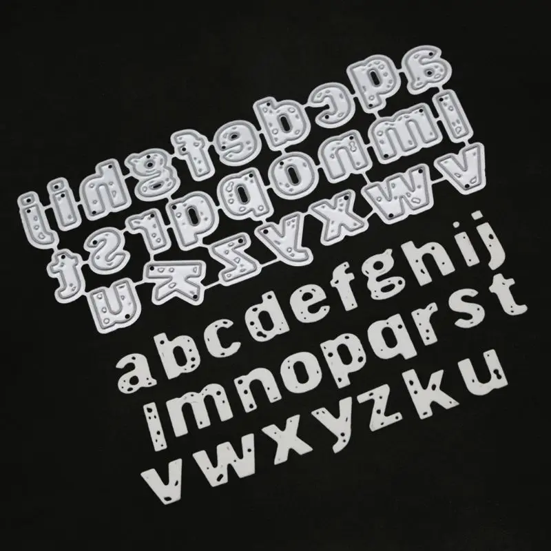 Строчные буквы алфавита металлический Трафаретный вырубной штамп трафарет для