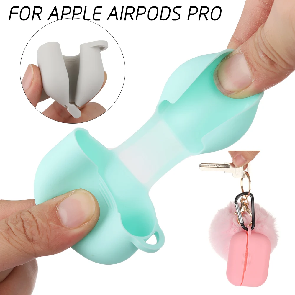 Модный защитный чехол для Air Pods 1/2, чехол для наушников, силиконовый чехол с защитой от падения, милый меховой шарик, брелок для Airpods/Airpods Pro