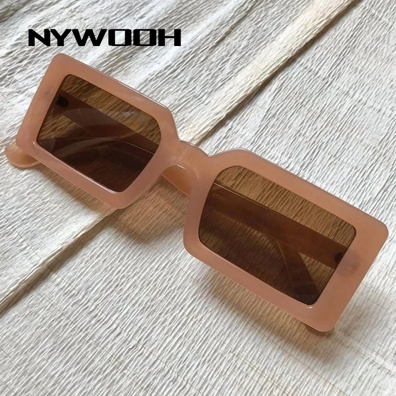Очки солнцезащитные NYWOOH квадратные для мужчин и женщин Модные Винтажные