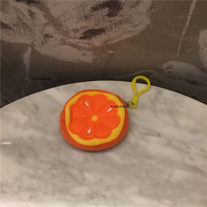 5 дизайнов милый 8 см мини плюшевый Кошелек с фруктами крючок для ключей плюшевая