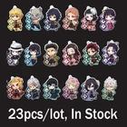 Брелок для ключей клинок демонов, акриловый двухсторонний аксессуар для ключей, клинок киметасу,  Yaiba, хороший подарок, 23 шт.