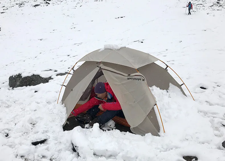 NatureHike от 1 до 2 человек Сверхлегкий Палатка 4 сезона открытый профессиональный с силиконовым покрытием 20D нейлоновые палатки алюминиевый стержень