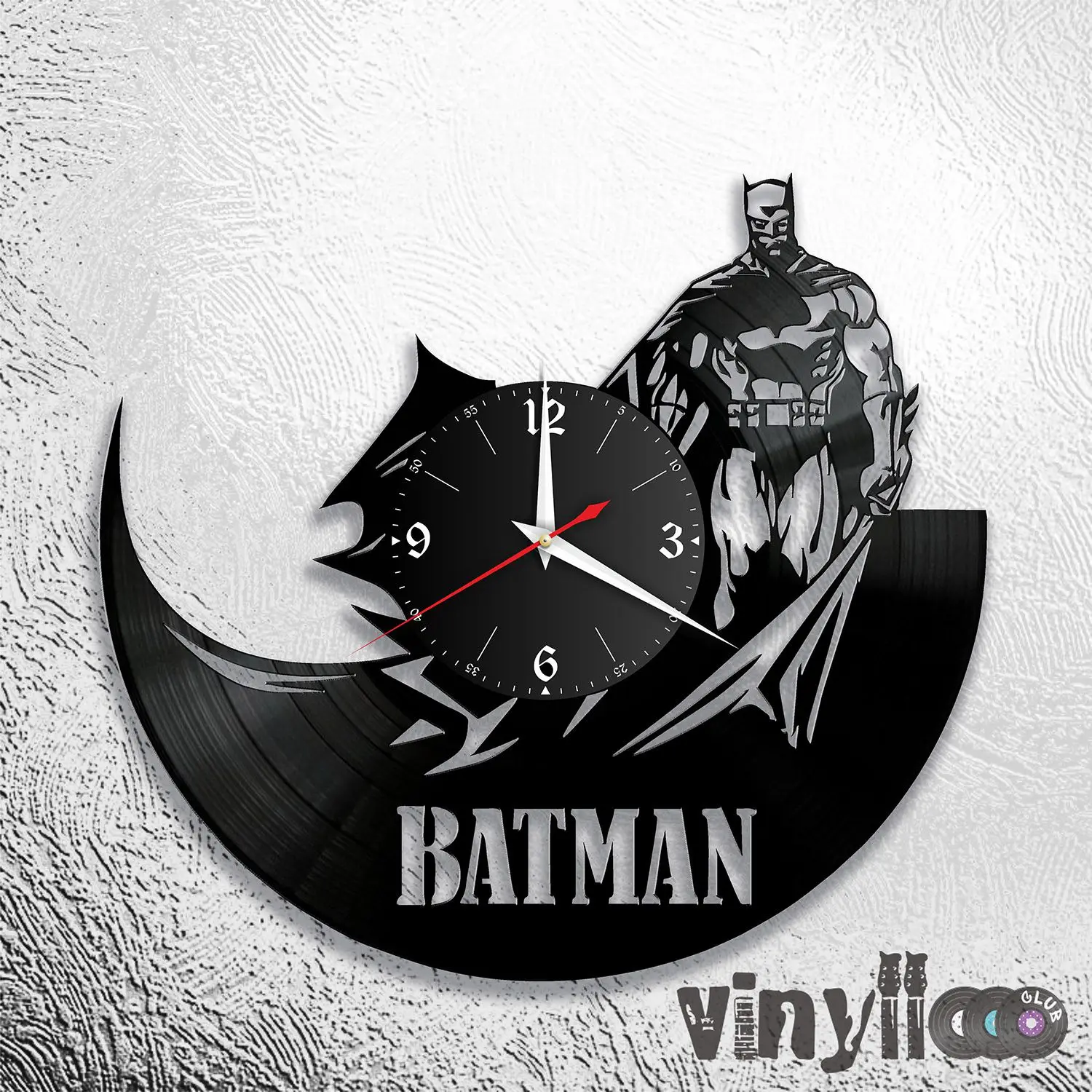 Часы Бетмен из винила [Версия 5] | Дом и сад