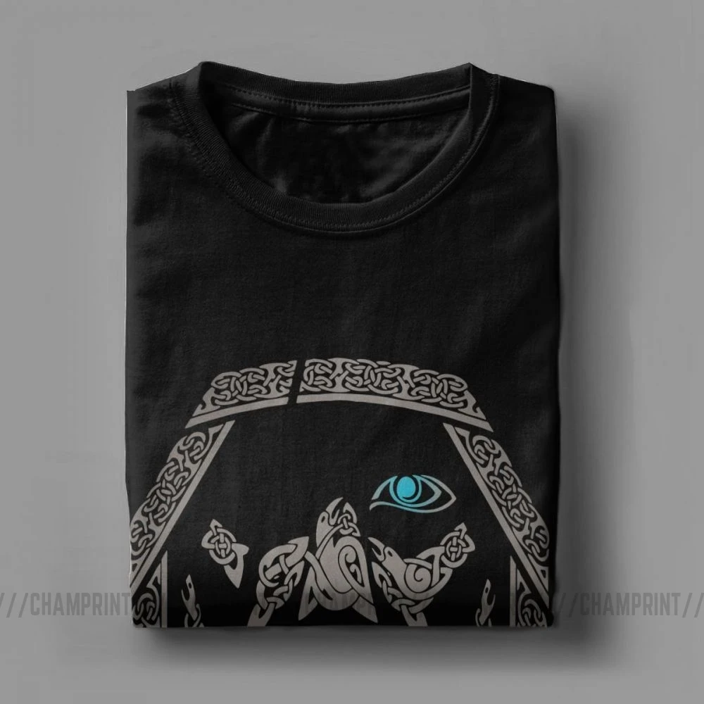 Men's T Shirt Vikings Odin Funny Short Sleeve Valhalla Son Of Tees Tops Crew Neck Clothes Cotton 4XL 5XL T-Shirts Plus Size | Мужская