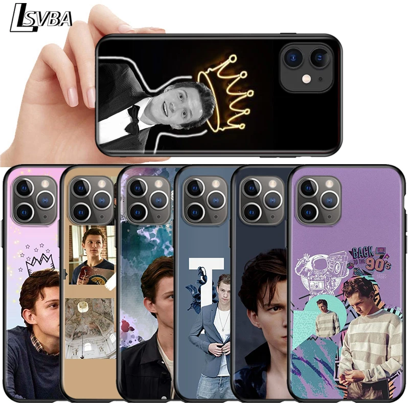 

Tom Holland For Apple iPhone 12 11 Pro Max mini XS Max XR X 8 7 6 6S Plus 5S SE 2020 Soft Black Phone Case