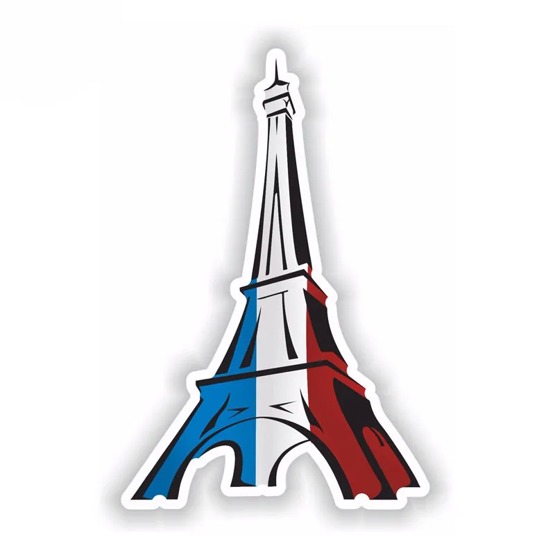 

14.4cm * 9.3cm Creative Tour Eiffel Paris French Flag Decal PVC Car Sticker