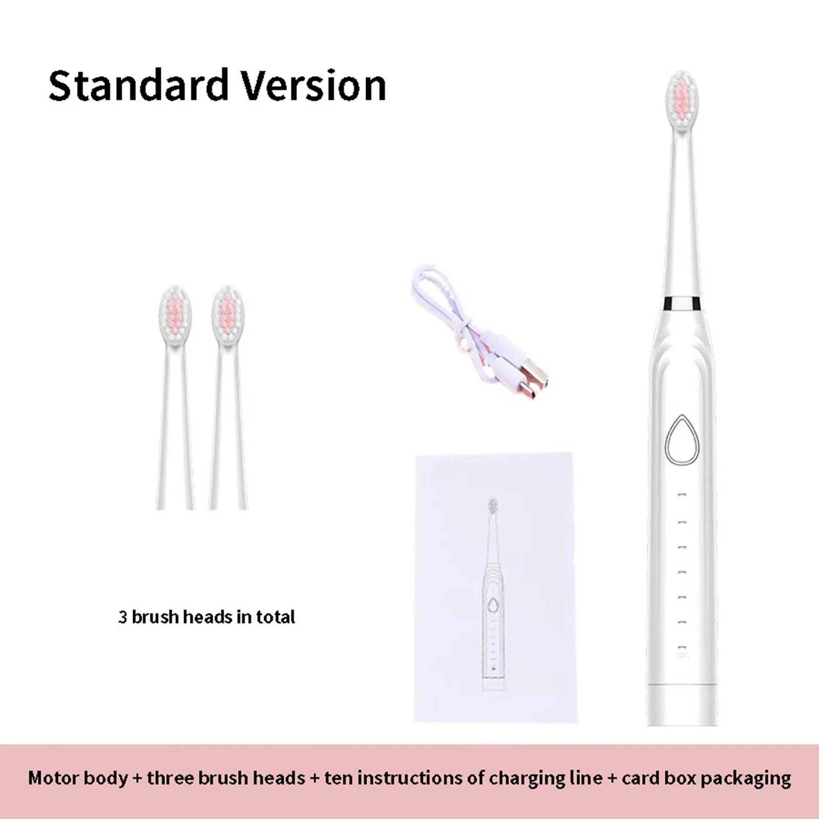 

Electric Toothbrush With 3 Brushingmodes Smart Timer And IPX7 Waterproof healthy life Household warm feeling Home & Living