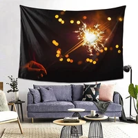 holding small fireworks printing design tapestry wall decoration for bed room tapestry for living room aesthetic 80x60 inch