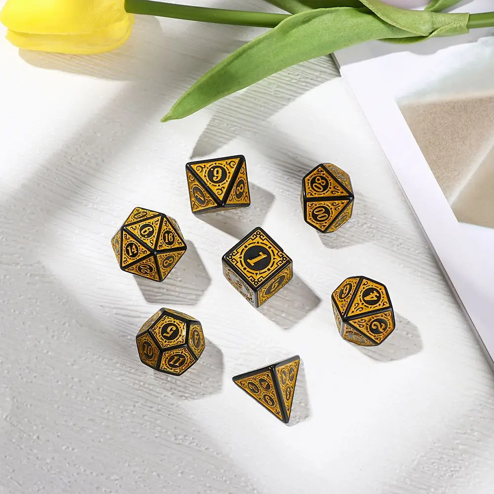 7-Die набор многосторонних игральных костей для TRPG DND Polyhedral D4 D6 D8 D10 D12 D20 игральные