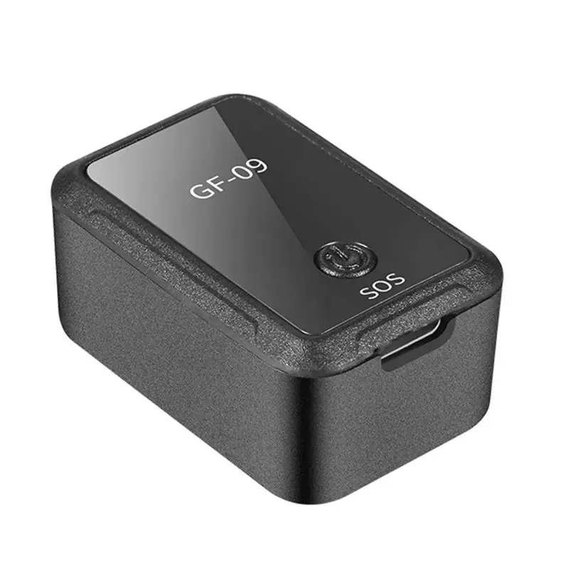 Черный GF09 мини автомобиль приложение gps локатор адсорбции Запись анти-падение устройства голосовой Управление Запись отслеживание в реальном времени через оборудование Тра - Цвет: Черный