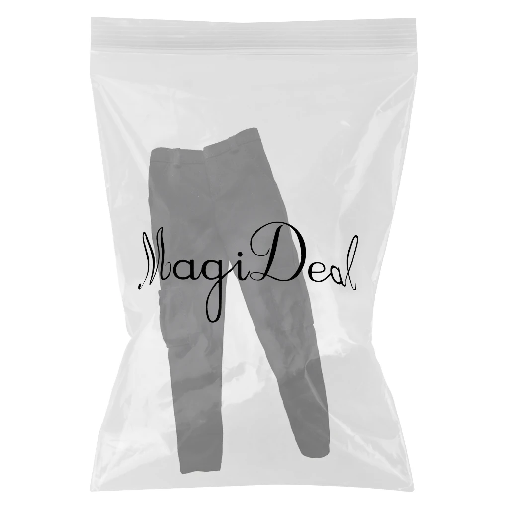 MagiDeal 1/6 весы мужские черные Повседневное штаны брюки для детей возрастом от 12