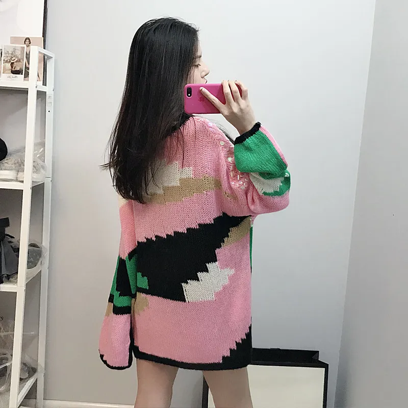 Свитер MUMUZI Женский розовый с блестками | Женская одежда