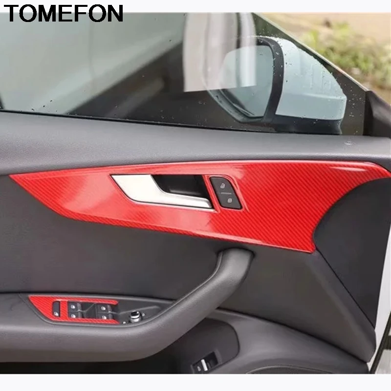 TOMEFON для Audi A4L A4 B9 2017 2018 LHD ABS внутренняя дверная ручка подлокотник панель оконный