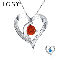 lgsy 100 guarantee 925 sterling silver crystal pendant fashion jewelry romantic necklace silverware fine jewelry pendant dp007