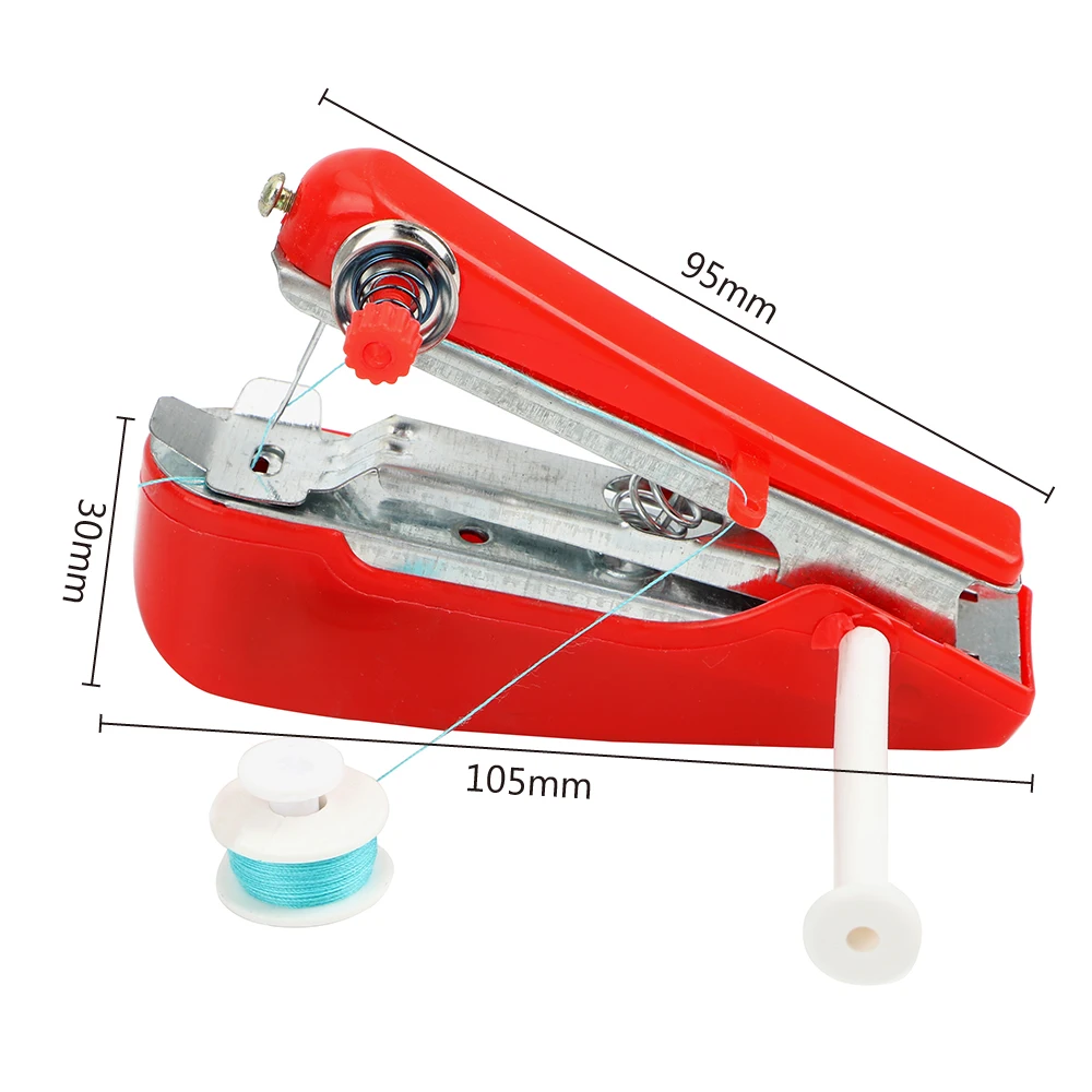 

Portable Mini Sewing Machine Home Travel Small Embroidery Simple Sewing Tools Manual Operation Stitching Clothes Random Color
