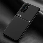 Роскошный кожаный магнитный автомобильный чехол-подставка для Huawei P20 P30 P40 Lite на Mate 10 20 30 40 Pro, чехол для телефона из мягкой искусственной кожи, черный, красный