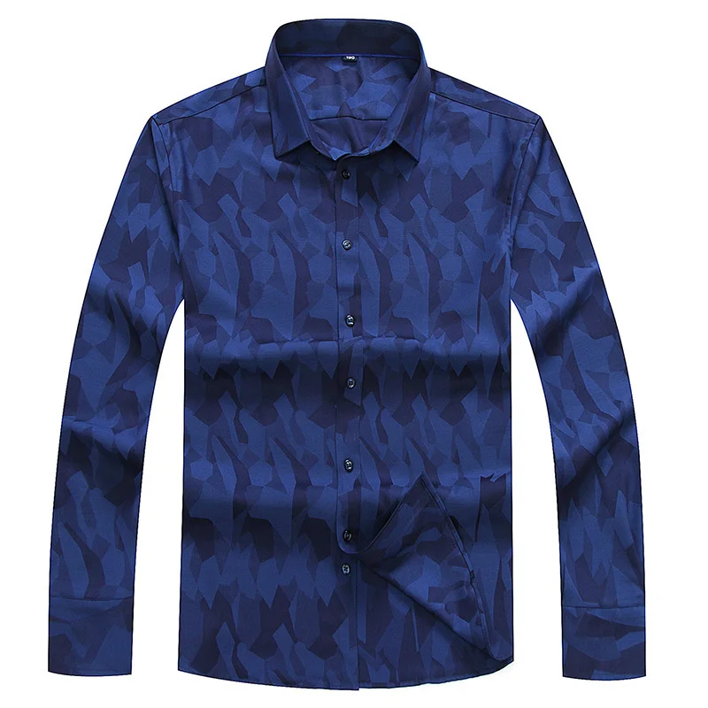 

plus size 8XL 7XL 6XL5XL Men Hawaiian long Sleeve Shirt Male Luxury Cotton Aloha Flower Floral Printed Casual Shirt Clothes