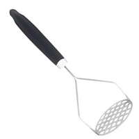 mashed potato tool 2458cm964314in stainless steel potato masher with black rubber handle easy to necessary kitchen tool for mak
