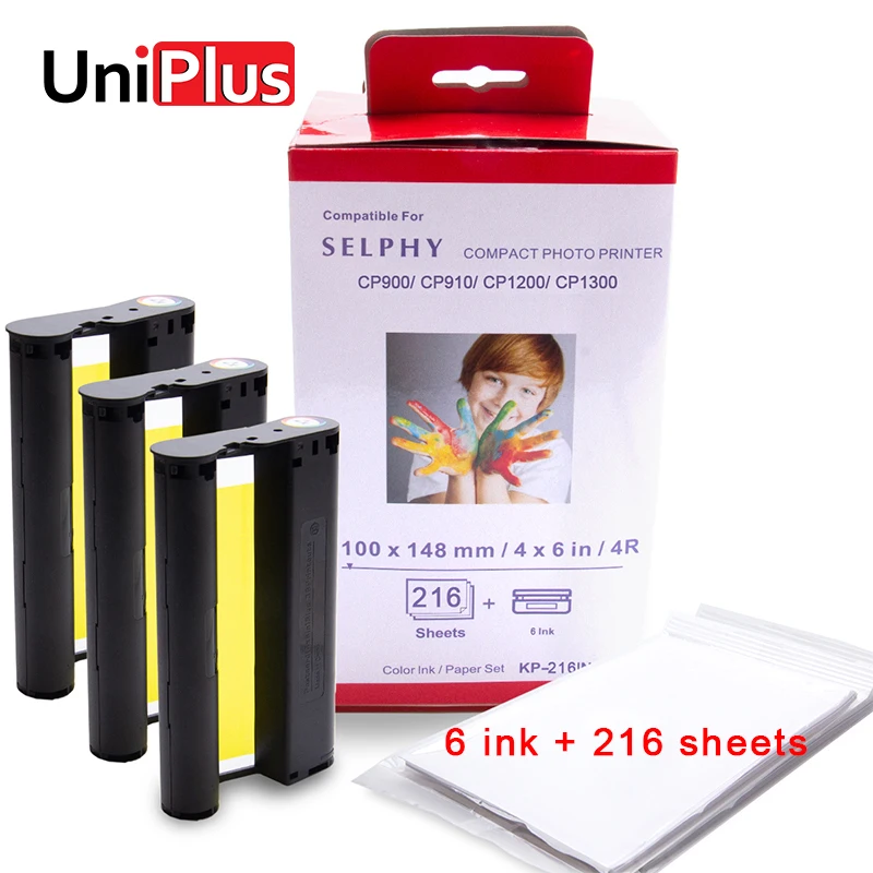 Набор цветных чернил для фотобумаги UniPlus совместимый с CP1200 CP1300 CP910 CP900 бумажный