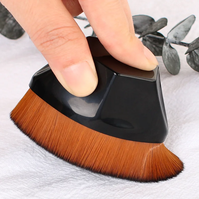 

Loose Powder Makeup Brushes Diamond Single Hexagonal Makeup Hexagon Seamless Foundation Brush Silicone Up Foundation Brush