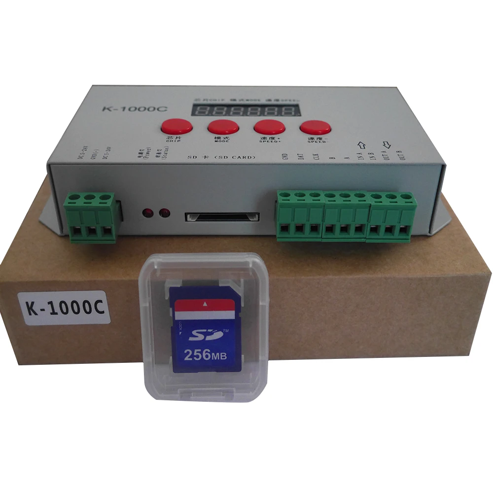 K 1000C (T 1000S обновляться) контроллер K1000C WS2812B WS2811 APA102 T1000S WS2813 светодиодный 2048 Пиксели