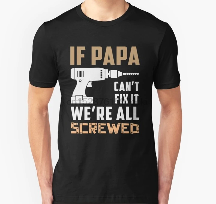 Мужская футболка If Papa Cant Fix It забавная отличный подарок для дедушки день отца с