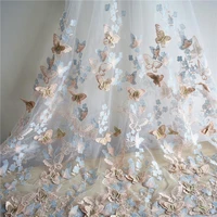 water soluble lace fabric three dimensional butterfly embroidery mesh fabric skirt dress wedding dress fabric