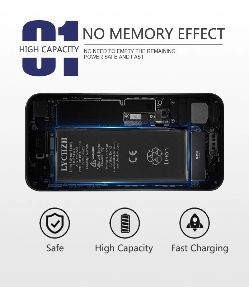 AAAAA 1590 мА/ч с нулевым циклом Мобильный телефон батарея для iphone 5 Apple iPhone 5G Замена