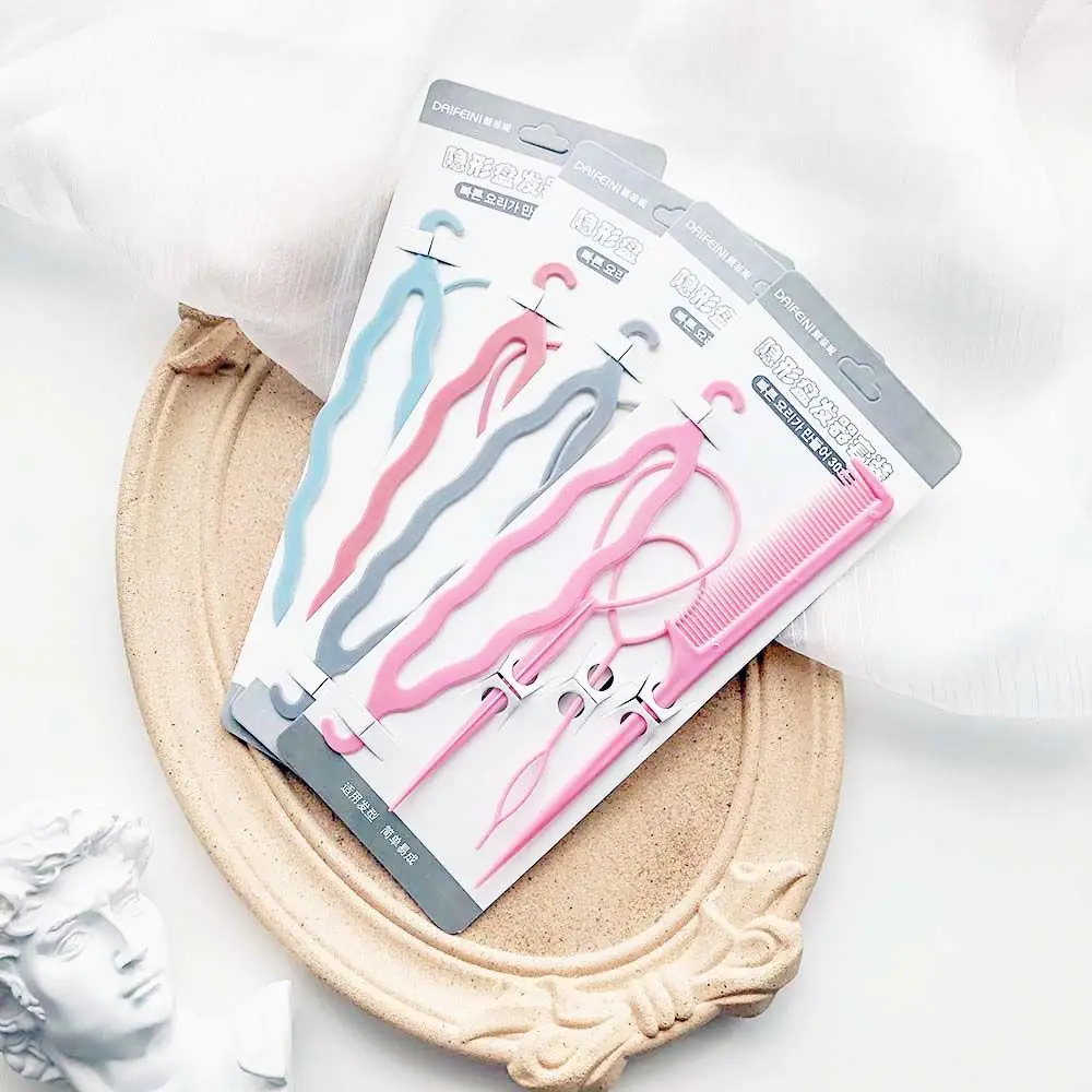 

4 шт./компл. Волшебная заколка для плетения кос, набор для укладки, Шпилька для удержания волос, Шпилька для волос, расческа для волос, щетка, и...