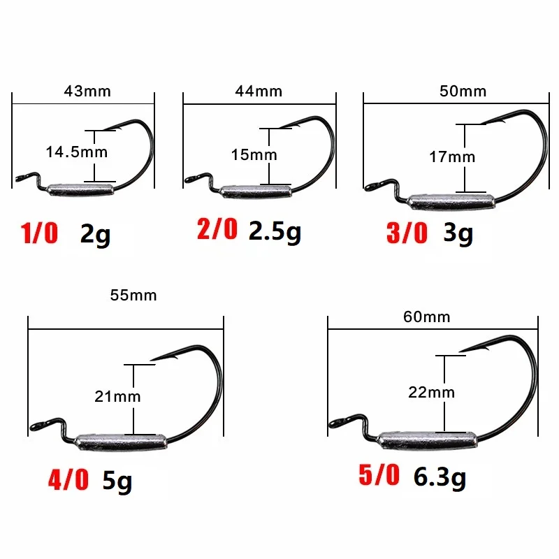 Свинцовый крючок для рыбалки Jig Head с бородкой и свинцовый 2g/2.5g/3g/5g/6 3g офсетная