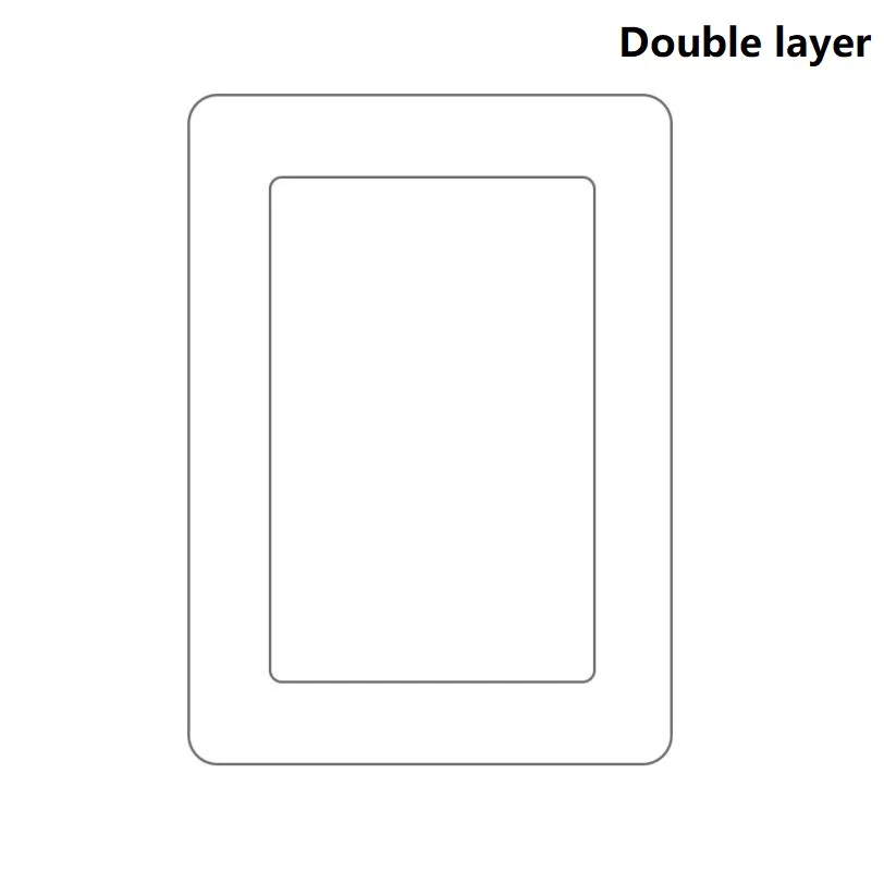 White Double layer Магнитная рамка из ПВХ 4 цвета Однослойная двухслойная фоторамка 5 6 7 10 дюймов современный Декор для дома магнитная фоторамка - Цвет: White Double layer