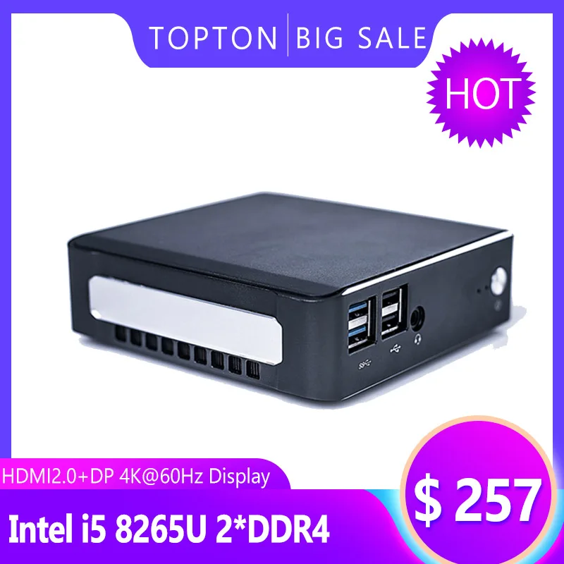 Новинка 2019 мини ПК Intel i5 8265U 2 * DDR4 32 ГБ ОЗУ NVME M.2 SSD Карманный Nuc настольный компьютер