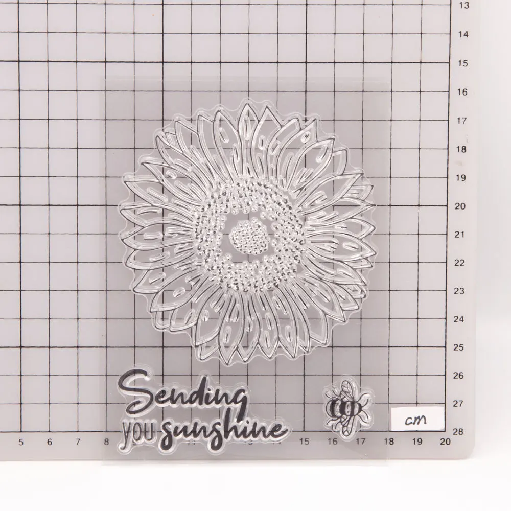 

Diy Transparent Silicone Rubber Standard Stamp for Scrapbooking Clear Stamps Card Making Stamps Sunshine Sun Flower