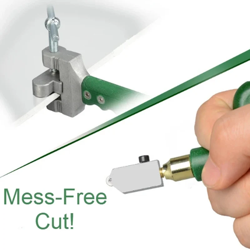 

Newly 2-in-1 Glass Cutting Tool Score and Cut Glass Manual Multifunction Diamond Thick Tile Divider Cutter FIF66