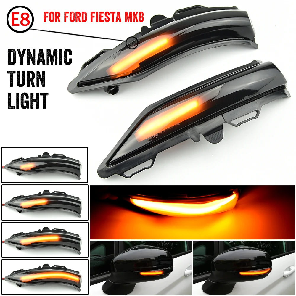 

Dynamic Blinker For FORD Fiesta MK8 MKVIII 8 2019 2020 2021 LED Turn Signal Light Side Lamp Arrow Mirror indicator flasher