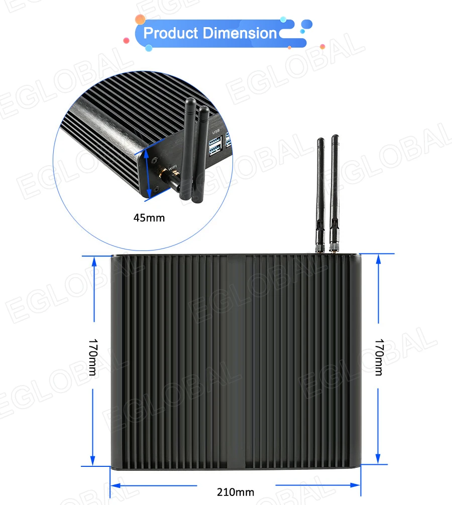 [8th поколения Intel Core i7 8550U 4 ядра 8 нитей] Eglobal Nuc мини-ПК с Windows 10 Pro DDR4 переменного тока 4K с Wi-Fi HTPC HDMI дисплейный порт MiniDP типа